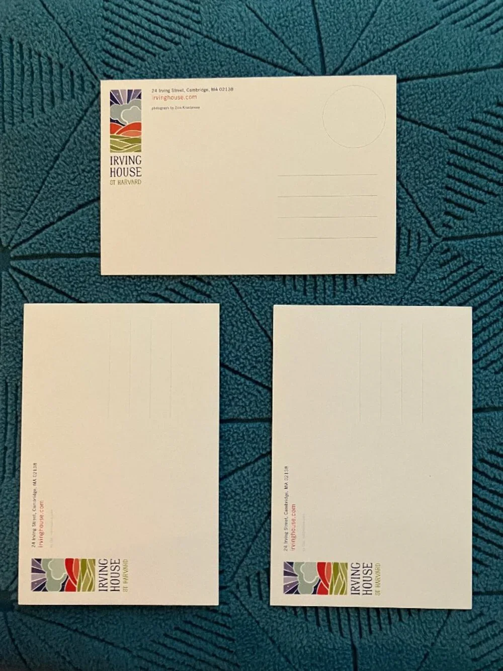 Irving House at Harvard Postcards (Set of 3, Fox, Turtle, Charles River)